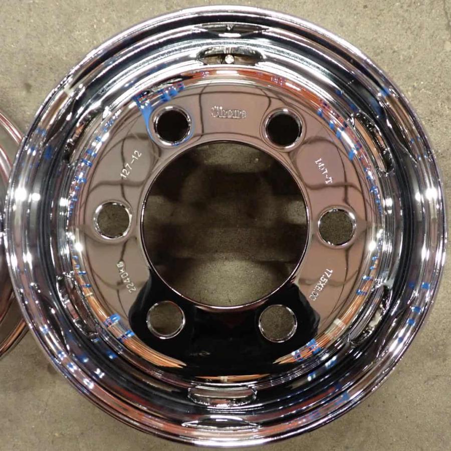 Shone 17.5×6.0 メッキホイール　２本 Shone 17.5×6.0 メッキホイール 2本 フロント用 展示品 2本価格