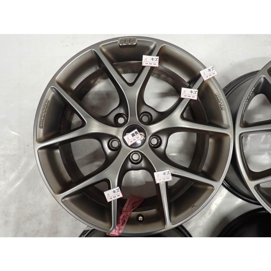 4本SET 会社宛送料無料 17×7.5J BBS SR007 アルミ ホイール 5穴 PCD