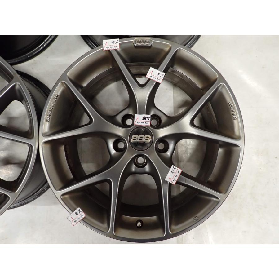 4本SET 会社宛送料無料 17×7.5J BBS SR007 アルミ ホイール 5穴 PCD