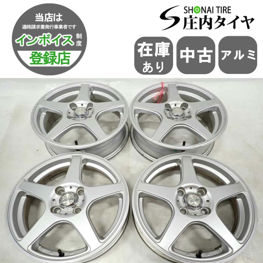 4本SET 会社宛送料無料 15×4J 5J WEDS TREFFER アルミ 4穴 PCD 100mm + 