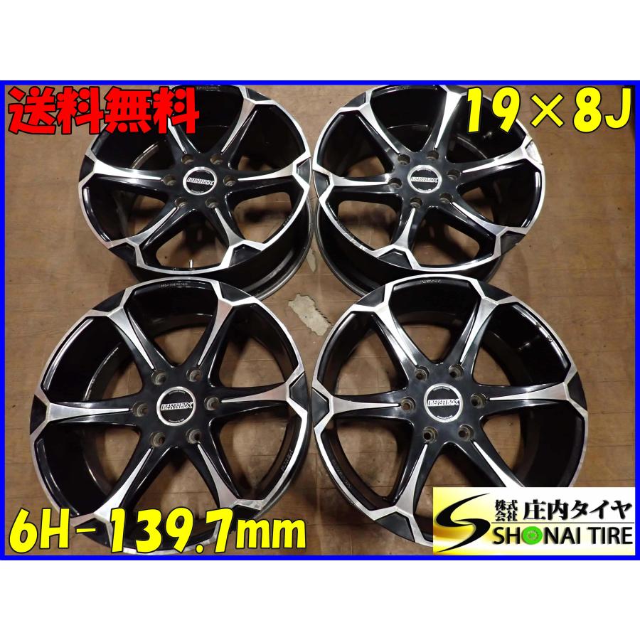 4本SET 会社宛 送料無料 19×8J ESSEX EJ-19 アルミ ホイール 6穴