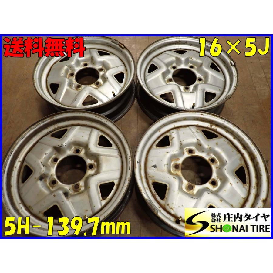 4本SET 会社宛 送料無料 16×5J スズキ ジムニー 純正 スチール