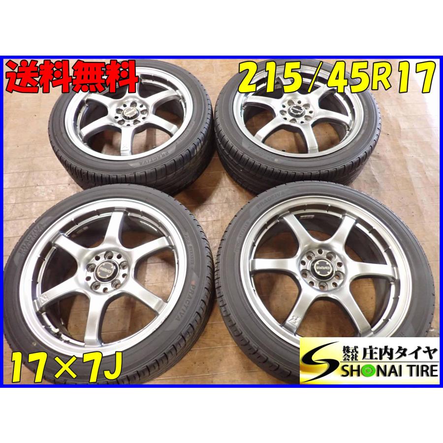 215/45 R17 87W 2019年製 ラジアルタイヤ アルミホイル付 4本セット