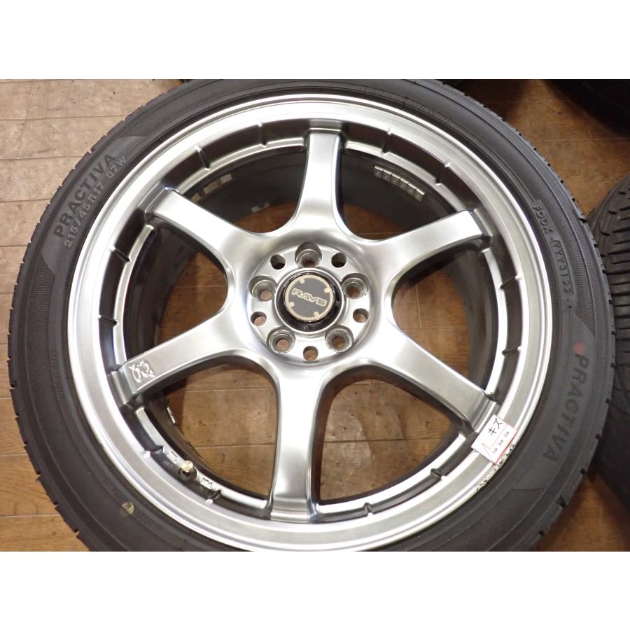 夏4本SET 会社宛 送料無料 215/45R17×7J 87W ヨコハマ PRACTIVA 2022年 