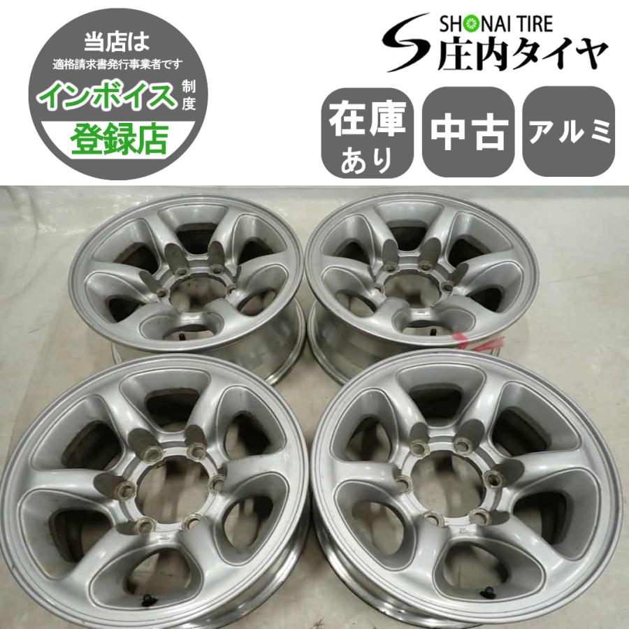 希少 15インチ 7J +24 6穴 4本セット パジェロ・ハイエース等に！レンコンホイール ジャンク扱い 希少 15インチ 7J +24 6穴 4本セット パジェロ・ハイエース等に！レンコン
