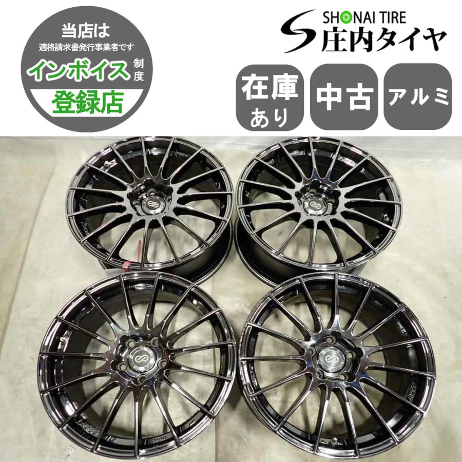 4本SET 会社宛 送料無料 18×8J ENKEI エンケイ RS05 メッキ アルミ 5穴