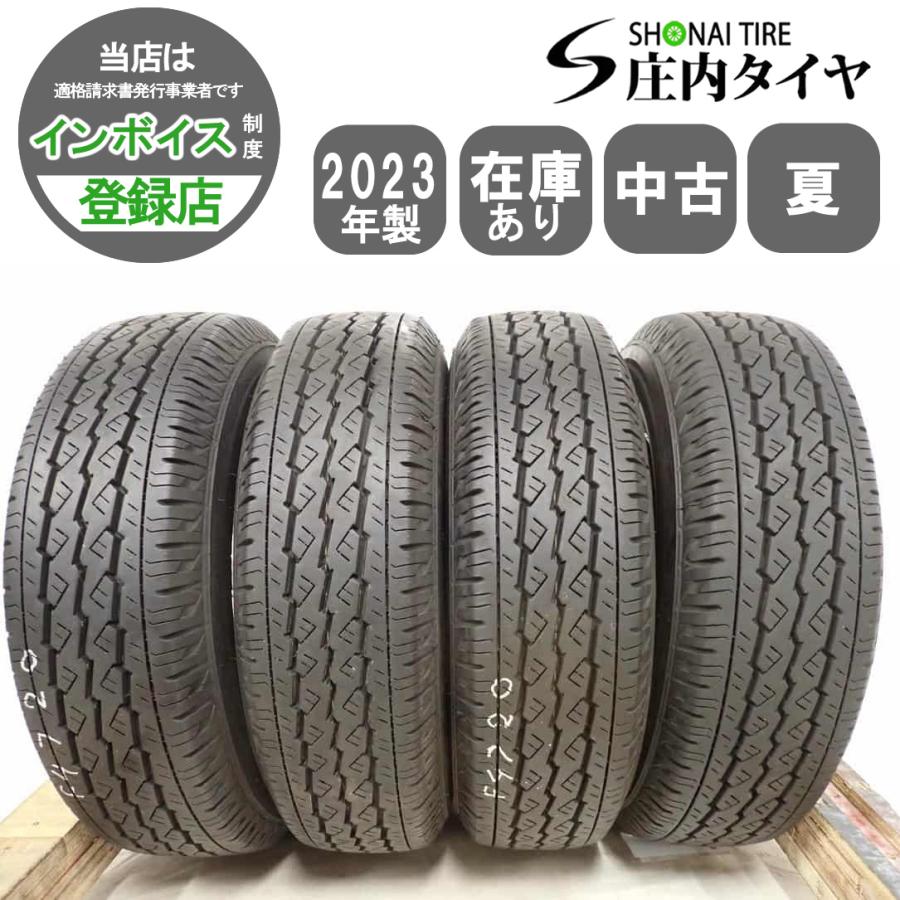 夏4本SET 会社宛 送料無料 165R13 6PR LT ブリヂストン V600 2023年製 