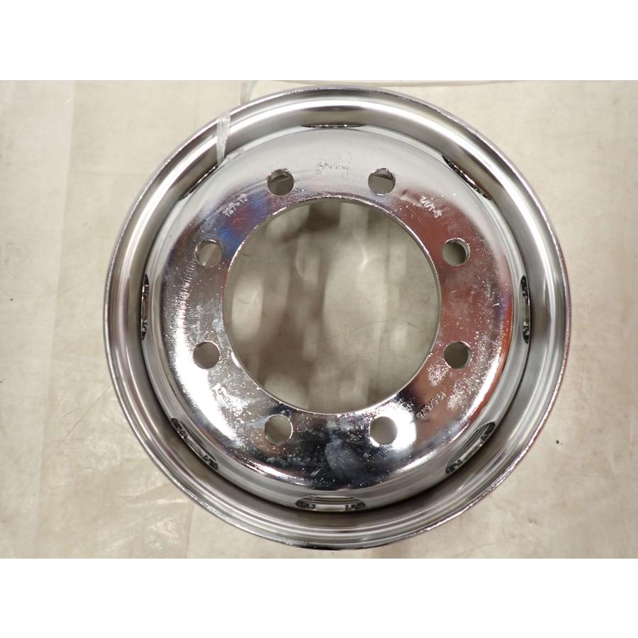 リア専用 1本 会社宛 送料無料 19.5×6.75J SHONE クロムメッキホイール 8穴 PCD275mm +147 ハブ径221mm ...