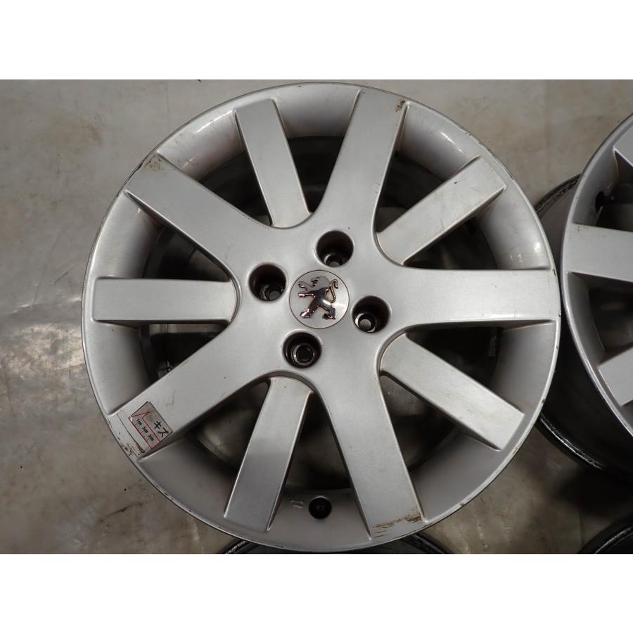 4本SET 会社宛 送料無料 17×7J プジョー PEUGEOT 207純正 アルミ