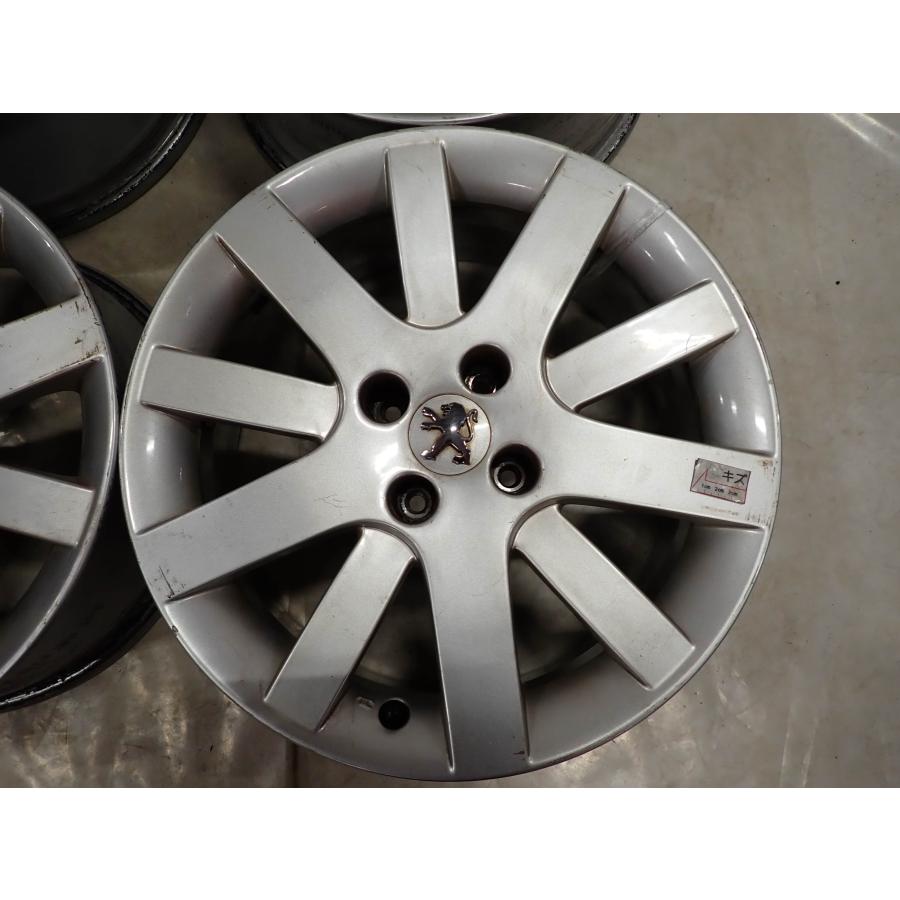 4本SET 会社宛 送料無料 17×7J プジョー PEUGEOT 207純正 アルミ