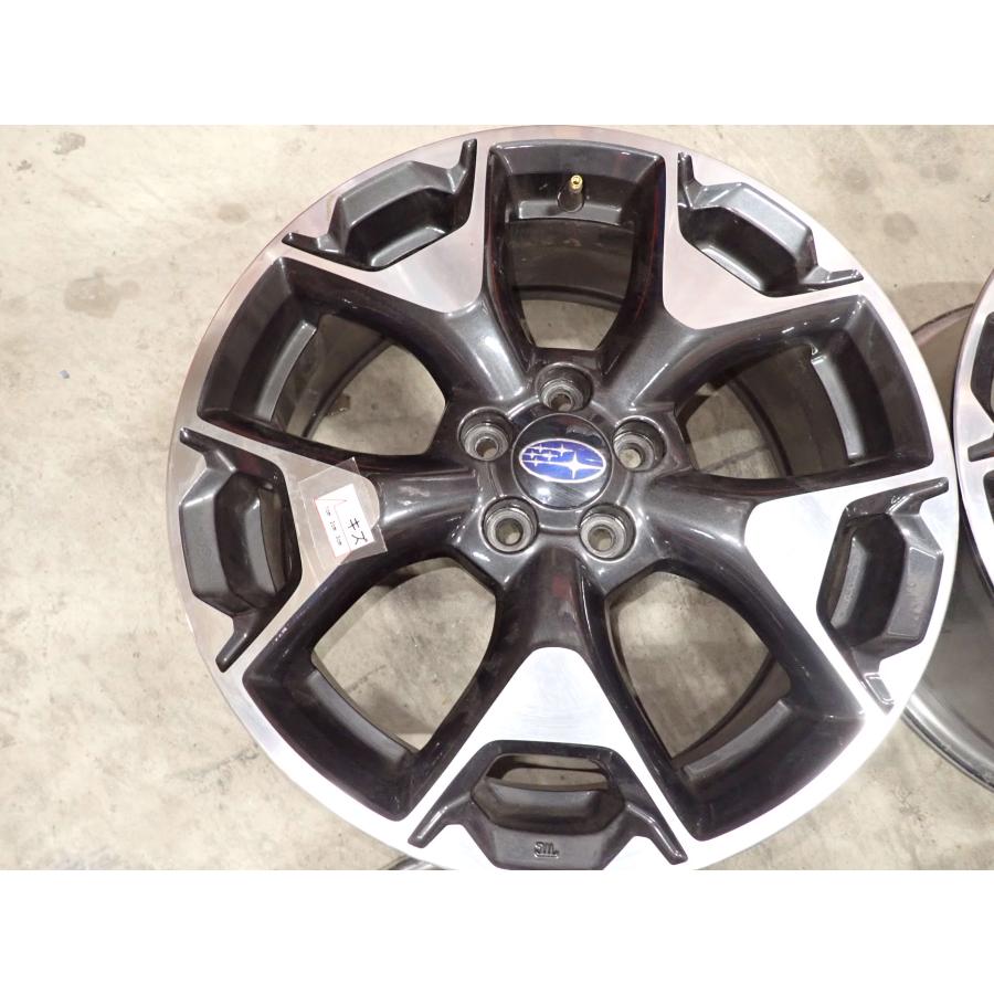 4本SET 会社宛 送料無料 17×7J スバル XV 純正 アルミ 5穴 PCD 100mm +55 ハブ径56mm XV フォレスター 店頭交換OK ノーマル戻し NO,F5906の画像