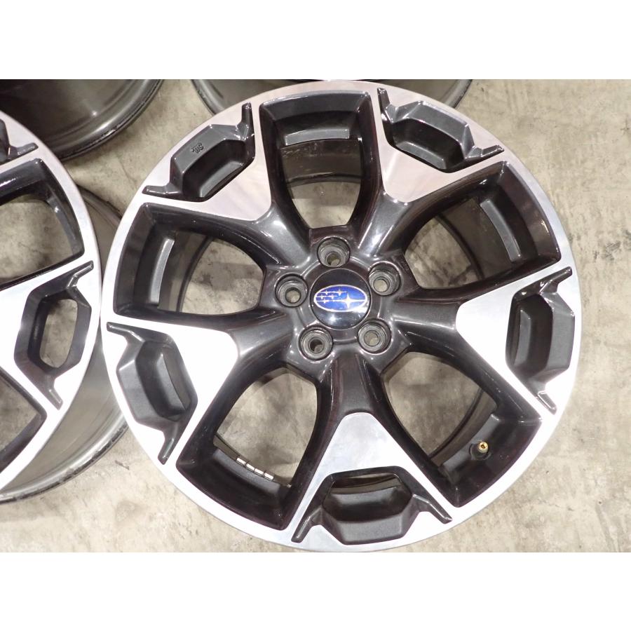4本SET 会社宛 送料無料 17×7J スバル XV 純正 アルミ 5穴 PCD 100mm +55 ハブ径56mm XV フォレスター 店頭交換OK ノーマル戻し NO,F5906の画像