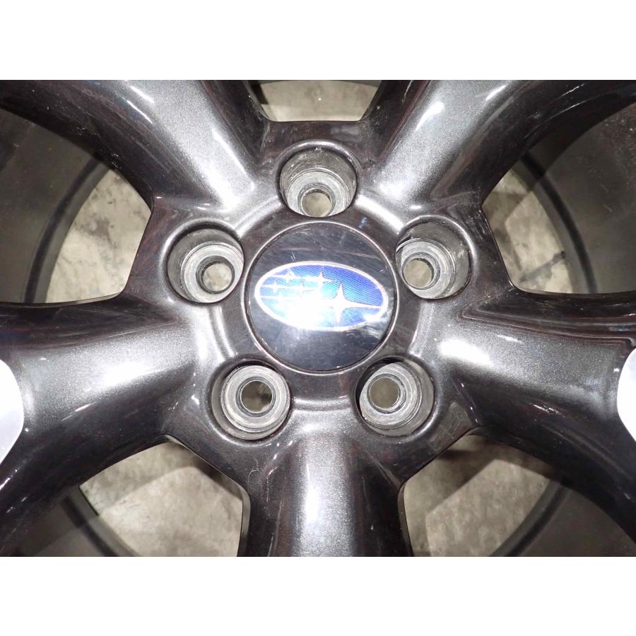 4本SET 会社宛 送料無料 17×7J スバル XV 純正 アルミ 5穴 PCD 100mm +55 ハブ径56mm XV フォレスター 店頭交換OK ノーマル戻し NO,F5906の画像