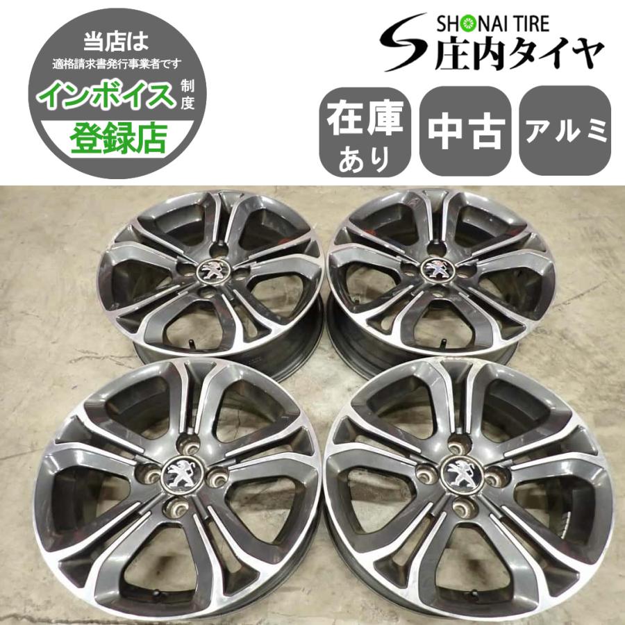 4本SET 会社宛 送料無料 16×6J プジョー 純正 アルミ 4穴 PCD 108mm + 