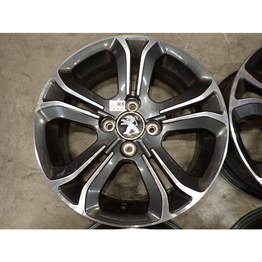 4本SET 会社宛 送料無料 16×6J プジョー 純正 アルミ 4穴 PCD 108mm +