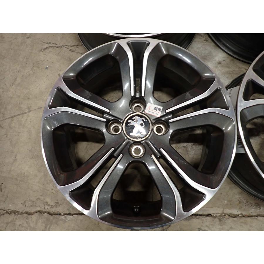 4本SET 会社宛 送料無料 16×6J プジョー 純正 アルミ 4穴 PCD 108mm +