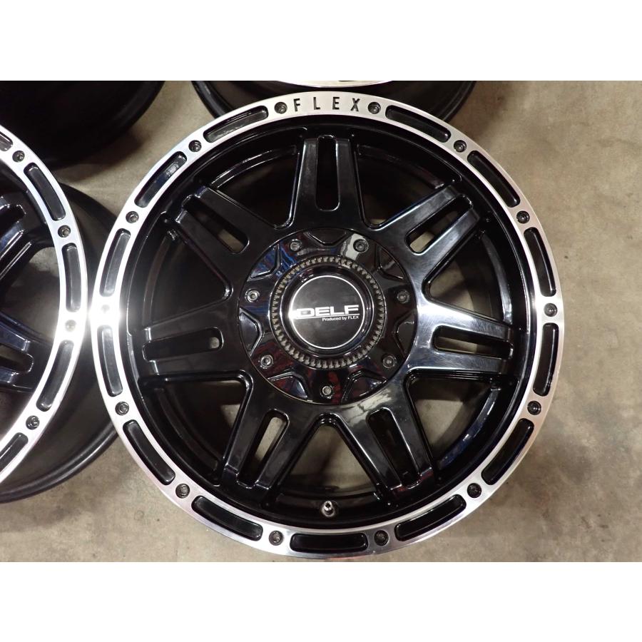 4本SET 会社宛 送料無料 16×6.5J FLEX DELF D04 アルミ 6穴 PCD 139.7