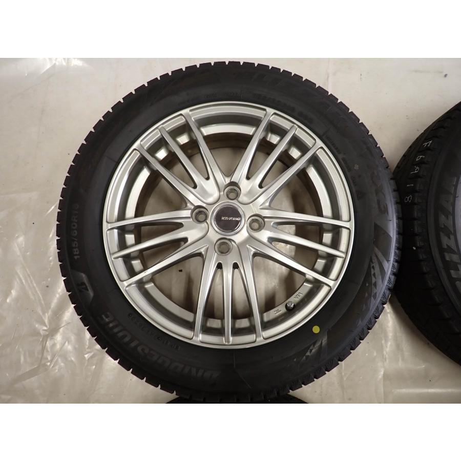 冬4本SET 会社宛 送料無料 185/60R16×6J 86Q ブリヂストン ブリザック VRX3 2023年製 アルミ ノート e-POWER 特価品 店頭交換OK NO,F6918の画像