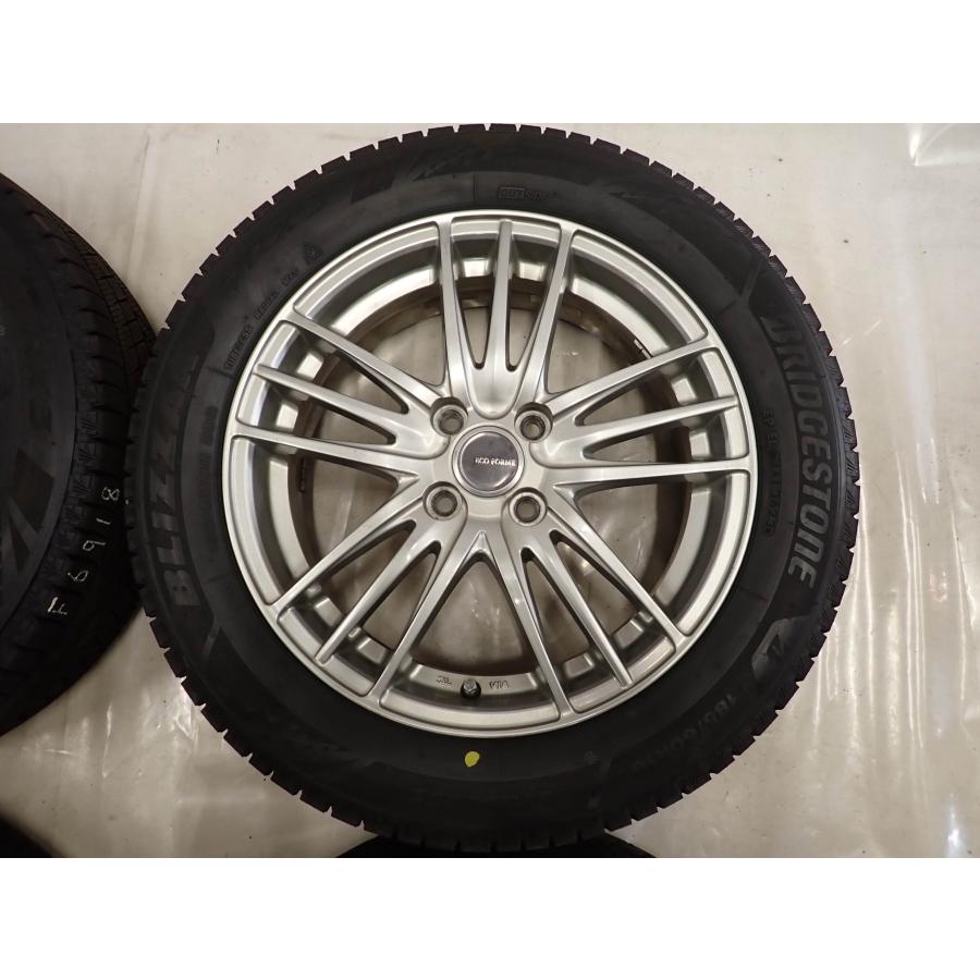 冬4本SET 会社宛 送料無料 185/60R16×6J 86Q ブリヂストン ブリザック VRX3 2023年製 アルミ ノート e-POWER 特価品 店頭交換OK NO,F6918の画像