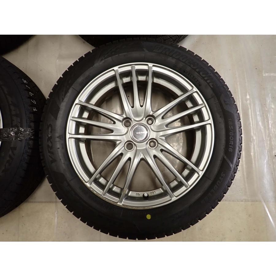 冬4本SET 会社宛 送料無料 185/60R16×6J 86Q ブリヂストン ブリザック VRX3 2023年製 アルミ ノート e-POWER 特価品 店頭交換OK NO,F6918の画像