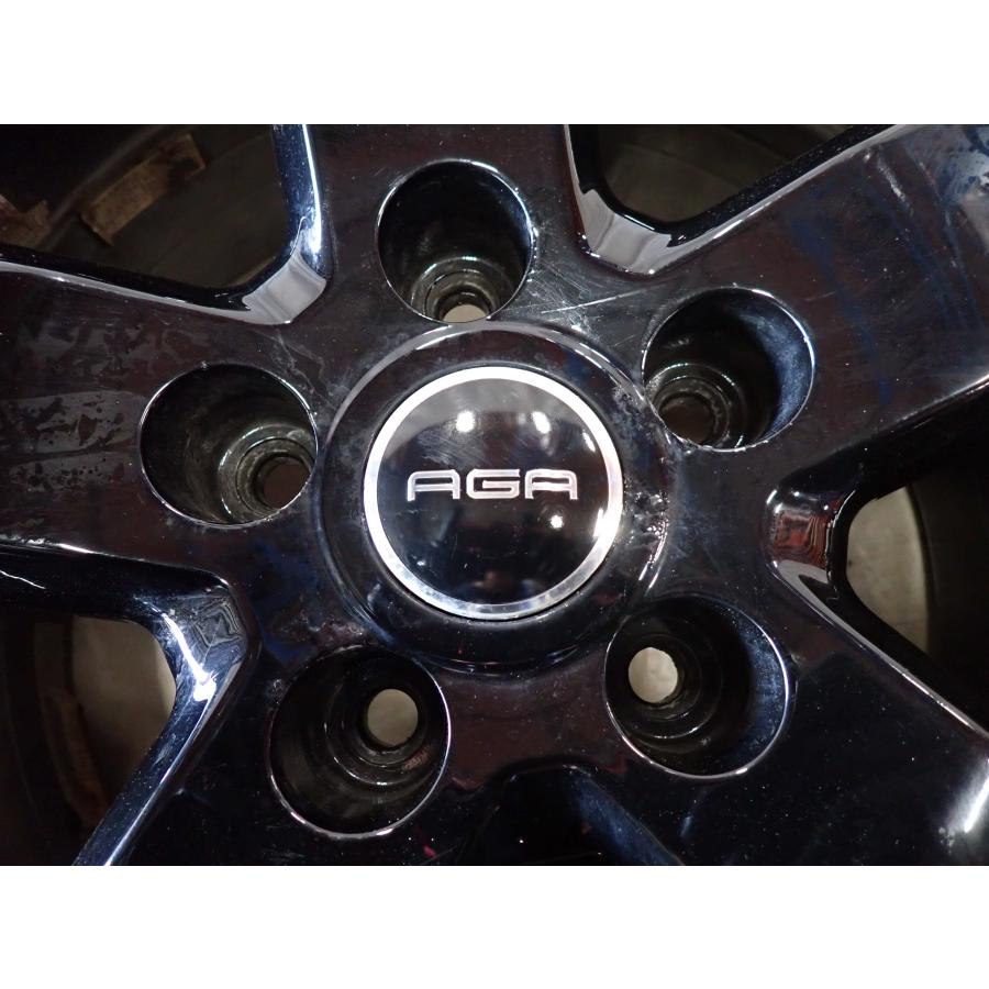AGAホイール&DUNLOP スタッドレス4本セット 4本SET 会社宛 送料無料 17×7.5J タルガジャパン AGA アルミホイール 5