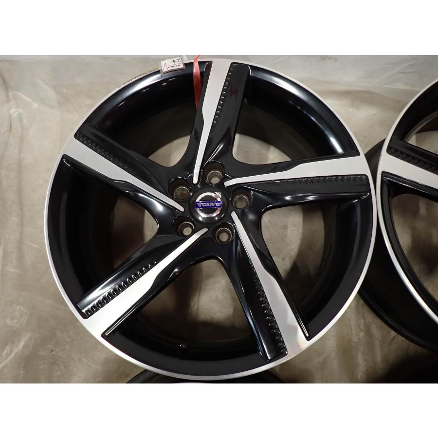 4本 会社宛 送料無料 19×8J ボルボ 純正 アルミ VOLVO イクシオン2 希少 ダイヤモンドカット マットブラック 5穴 PCD 108mm +55 NO,F7899_1