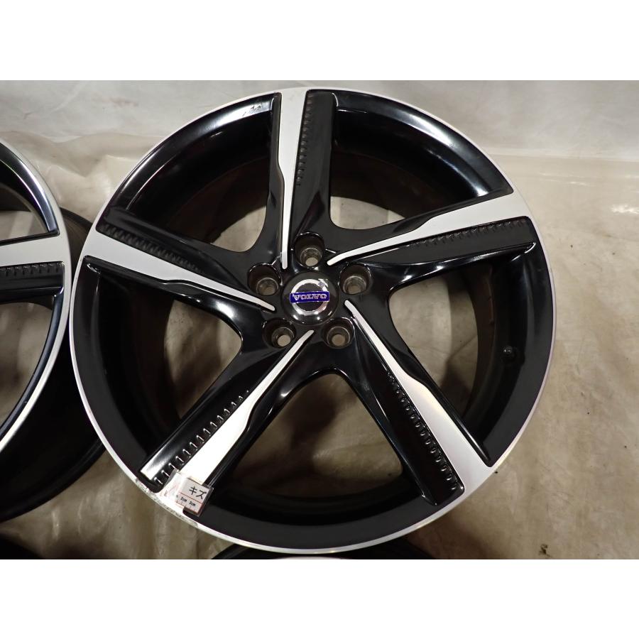 4本 会社宛 送料無料 19×8J ボルボ 純正 アルミ VOLVO イクシオン2 希少 ダイヤモンドカット マットブラック 5穴 PCD 108mm +55 NO,F7899_2