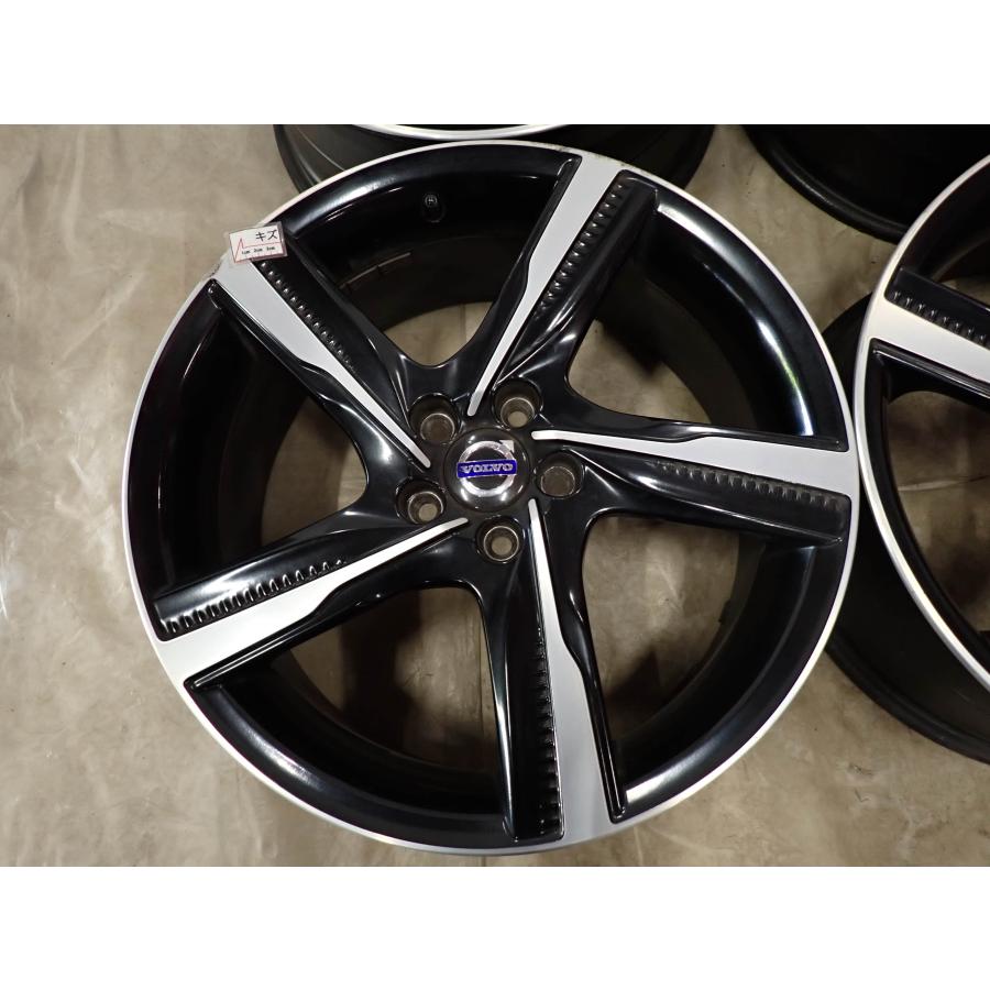 4本 会社宛 送料無料 19×8J ボルボ 純正 アルミ VOLVO イクシオン2 希少 ダイヤモンドカット マットブラック 5穴 PCD 108mm +55 NO,F7899_3