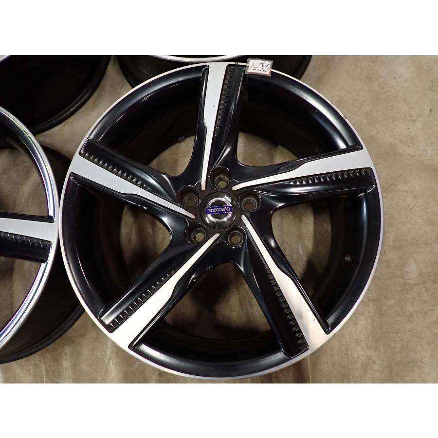 4本 会社宛 送料無料 19×8J ボルボ 純正 アルミ VOLVO イクシオン2 希少 ダイヤモンドカット マットブラック 5穴 PCD 108mm +55 NO,F7899_4