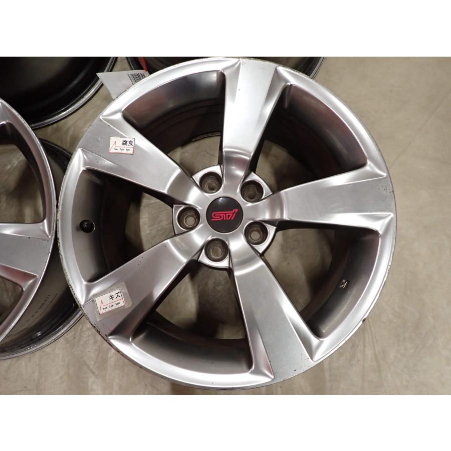 4本SET 会社宛 送料無料 18×8.5J スバル 純正 アルミホイール 5穴