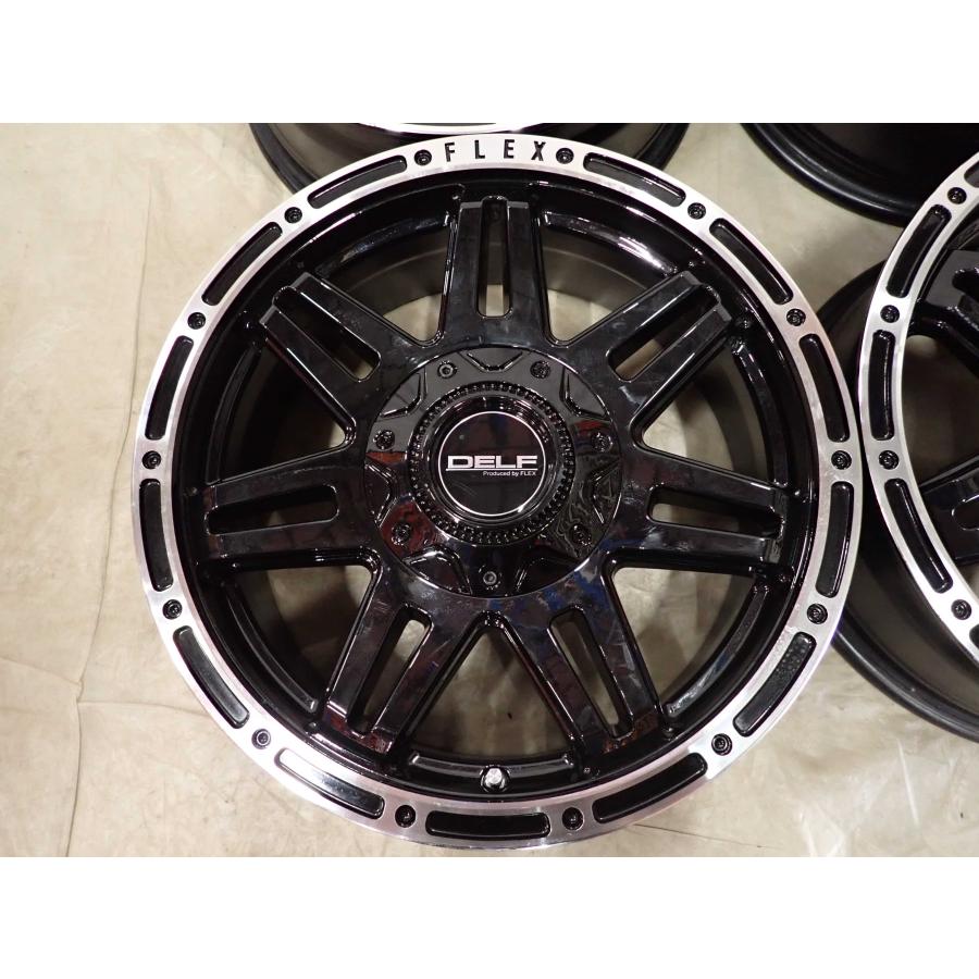 4本SET 会社宛 送料無料 17×6.5J FLEX DELF DF-04 アルミホイール 6穴