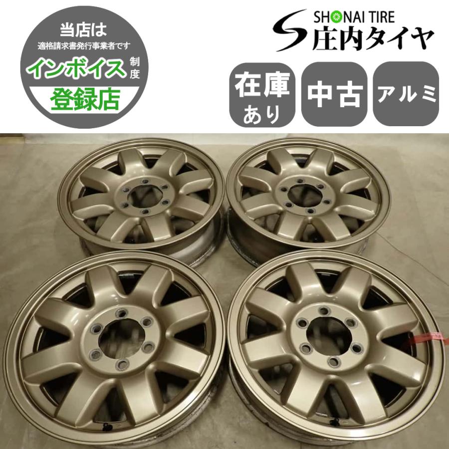 4本 会社宛 送料無料 18×6J パジェロ 純正 アルミ 6穴 PCD 139.7mm +33