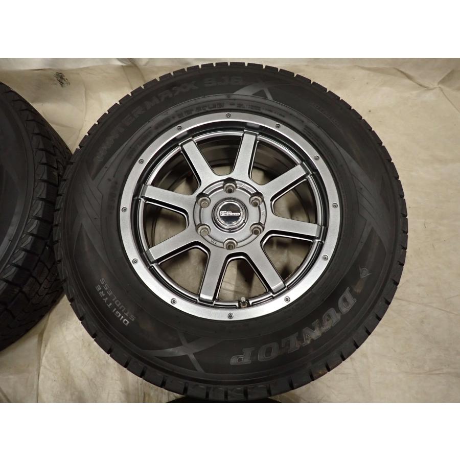 冬4本 会社組織宛貨物輸送無料 265/65R17×7.5J 112Q ダンロップ WINTER MAXX SJ8+ 2022年製 軽銀 ランクル プラド サーフ ハイラックス NO,F8701