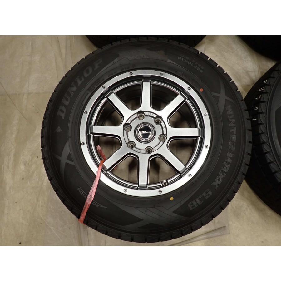 冬4本 会社組織宛貨物輸送無料 265/65R17×7.5J 112Q ダンロップ WINTER MAXX SJ8+ 2022年製 軽銀 ランクル プラド サーフ ハイラックス NO,F8701