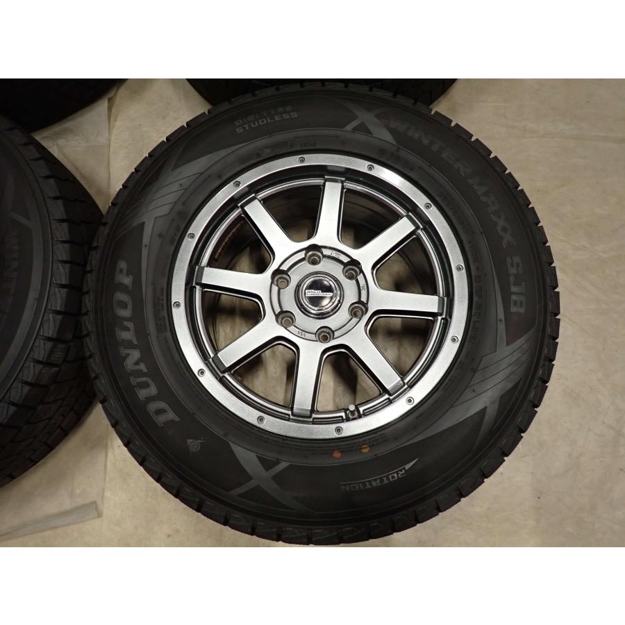 冬4本 会社組織宛貨物輸送無料 265/65R17×7.5J 112Q ダンロップ WINTER MAXX SJ8+ 2022年製 軽銀 ランクル プラド サーフ ハイラックス NO,F8701