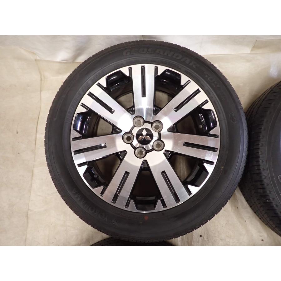 夏4本SET 会社宛 送料無料 225/55R18×7J 98H ヨコハマ ジオランダー G055 2020年製 三菱 デリカD5 純正 アルミ 店頭交換OK 特価 NO,G0982の画像