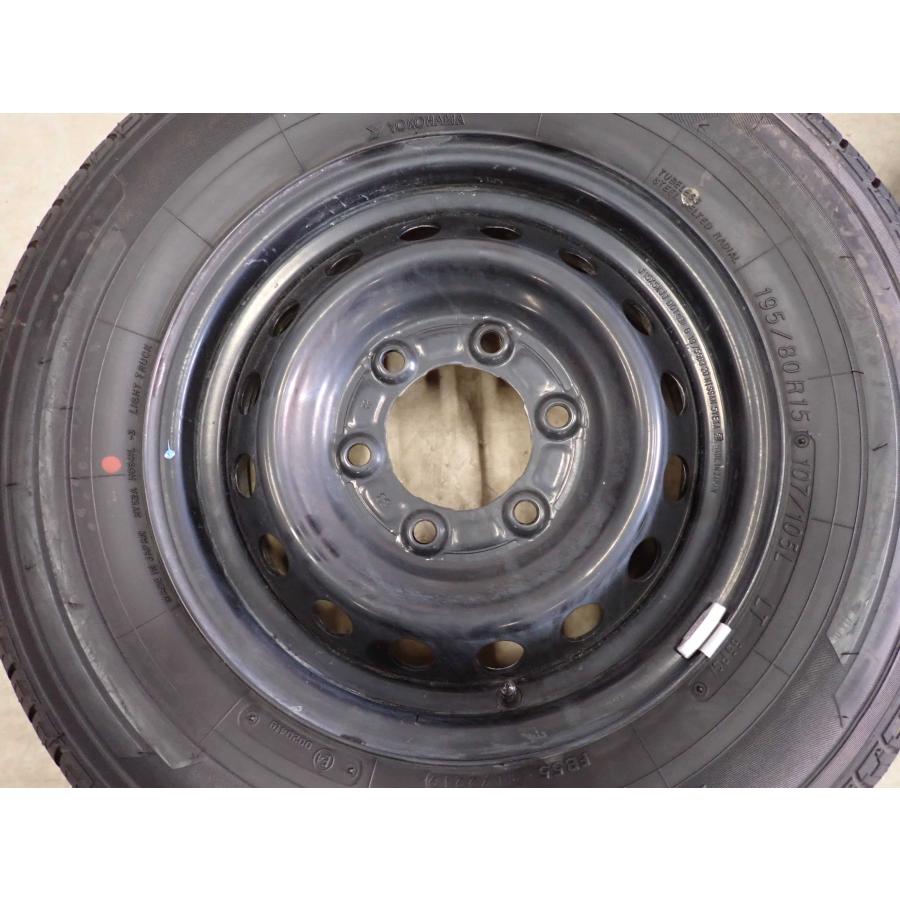 夏4本SET 会社宛 送料無料 195/80R15×5.5J 107/105 LT ヨコハマ JOB RY52 2019年製 日産 キャラバン 純正 スチール 店頭交換OK！NO,G0993_5