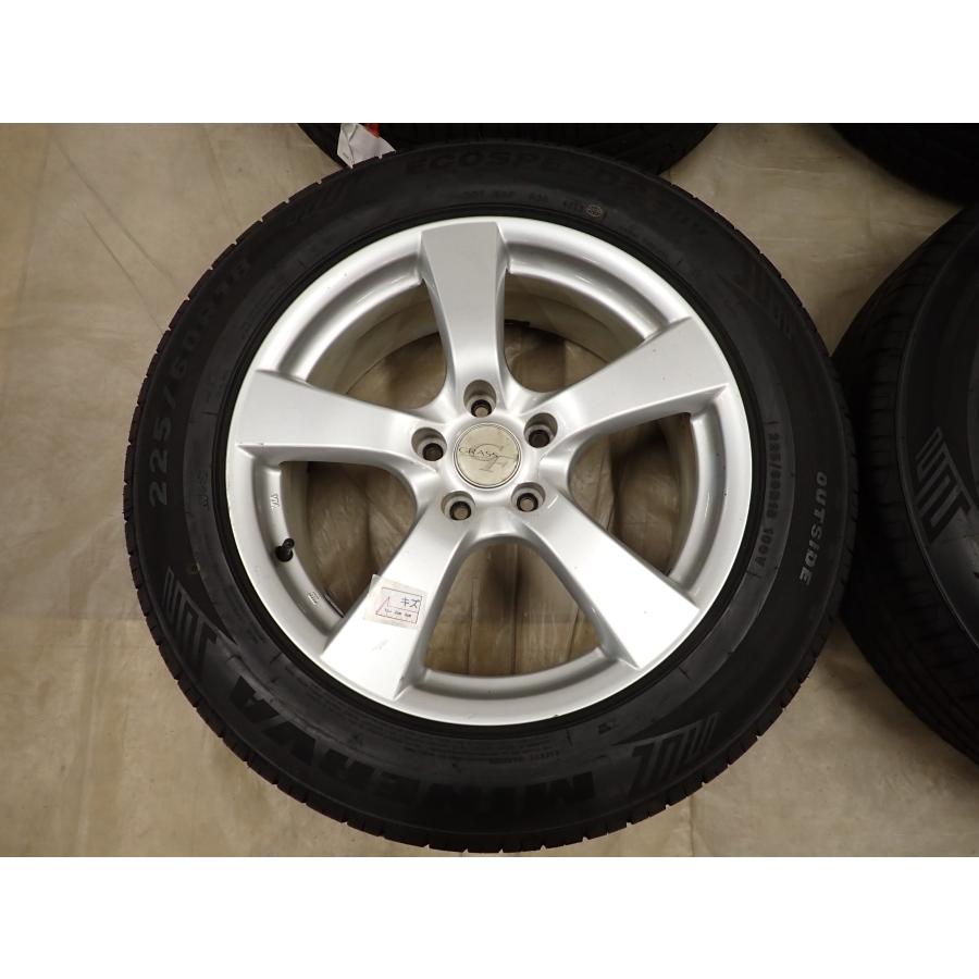 夏4本SET 会社宛送料無料 225/60R18×7.5J 100V MINERVA ECOSPEED2 SUV 2023年製 アルミ ハリアー RAV4 エクストレイル CR-V CX-5 NO,I0348の画像