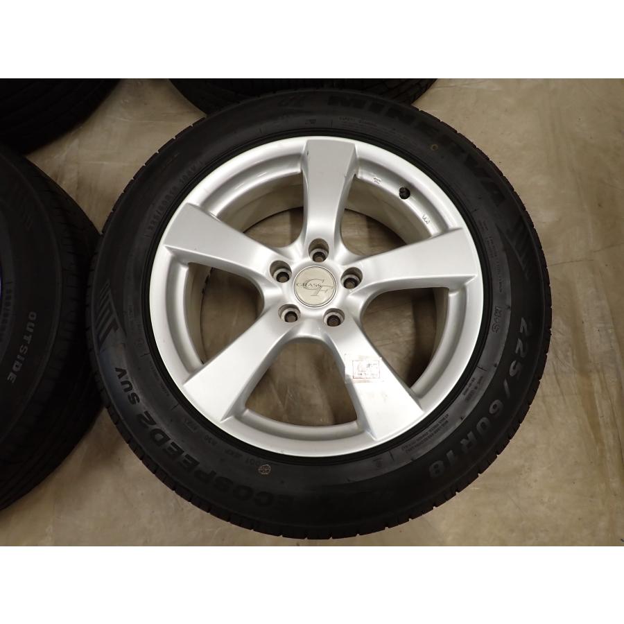 夏4本SET 会社宛送料無料 225/60R18×7.5J 100V MINERVA ECOSPEED2 SUV 2023年製 アルミ ハリアー RAV4 エクストレイル CR-V CX-5 NO,I0348の画像