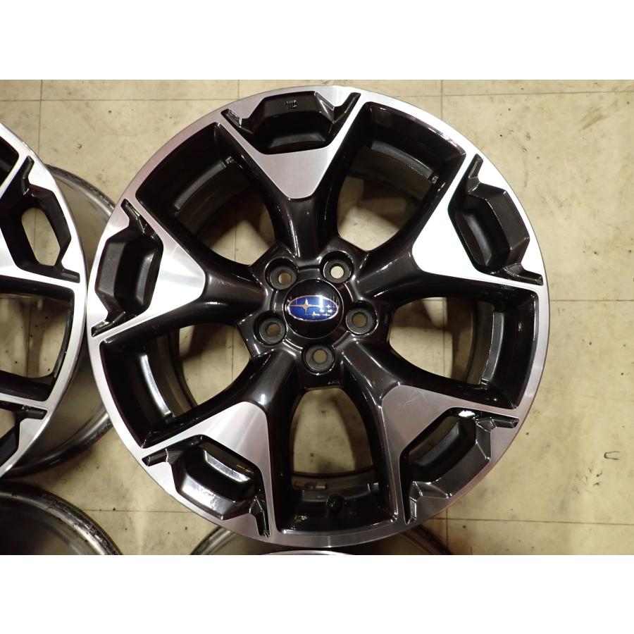 4本SET 会社宛 送料無料 17×7J スバル XV 純正 アルミ 5穴 PCD 100mm +55 ハブ径56mm フォレスター 流用OK ノーマル戻し 特価！ NO,I1810の画像