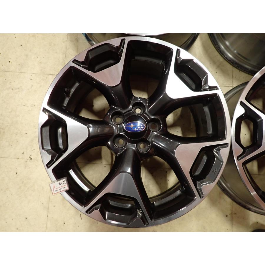 4本SET 会社宛 送料無料 17×7J スバル XV 純正 アルミ 5穴 PCD 100mm +55 ハブ径56mm フォレスター 流用OK ノーマル戻し 特価！ NO,I1810の画像