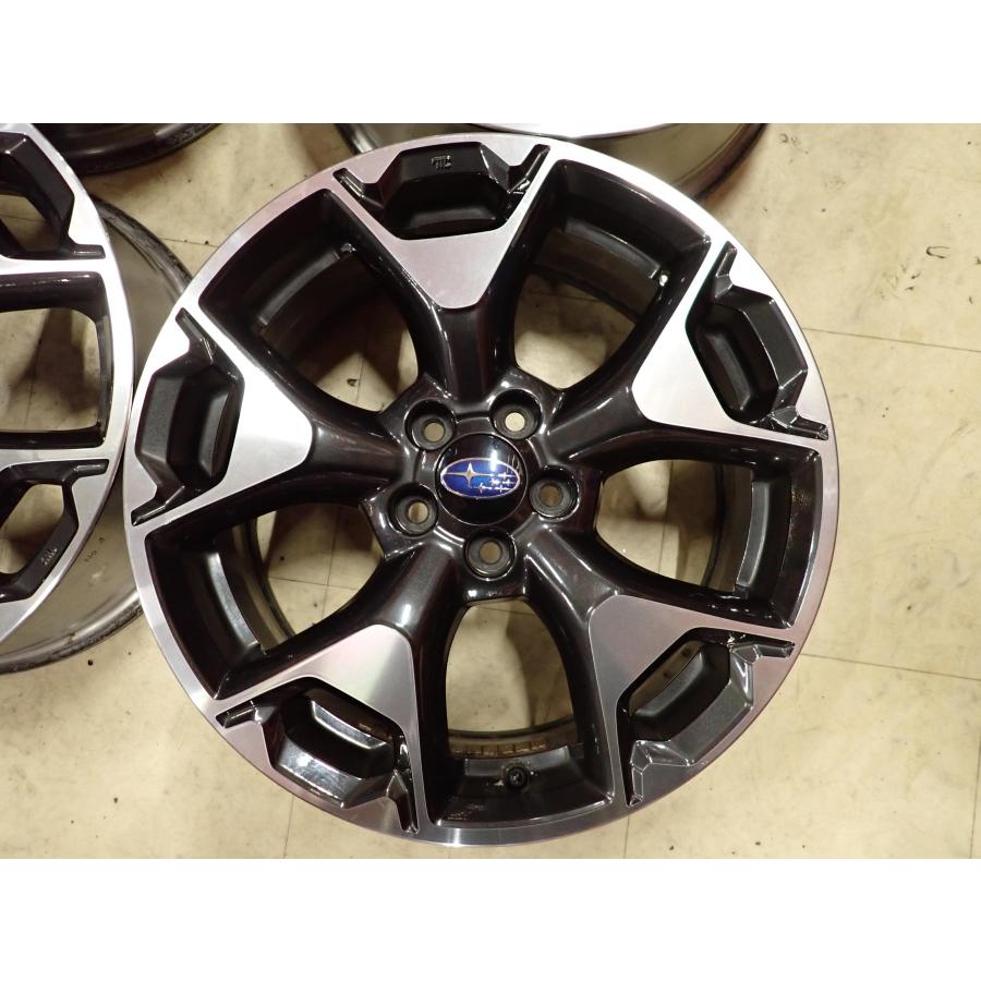 4本SET 会社宛 送料無料 17×7J スバル XV 純正 アルミ 5穴 PCD 100mm +55 ハブ径56mm フォレスター 流用OK ノーマル戻し 特価！ NO,I1810の画像