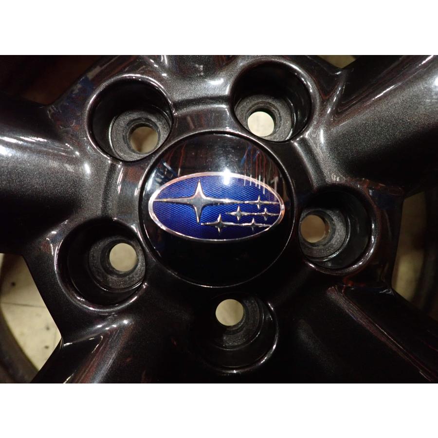 4本SET 会社宛 送料無料 17×7J スバル XV 純正 アルミ 5穴 PCD 100mm +55 ハブ径56mm フォレスター 流用OK ノーマル戻し 特価！ NO,I1810の画像
