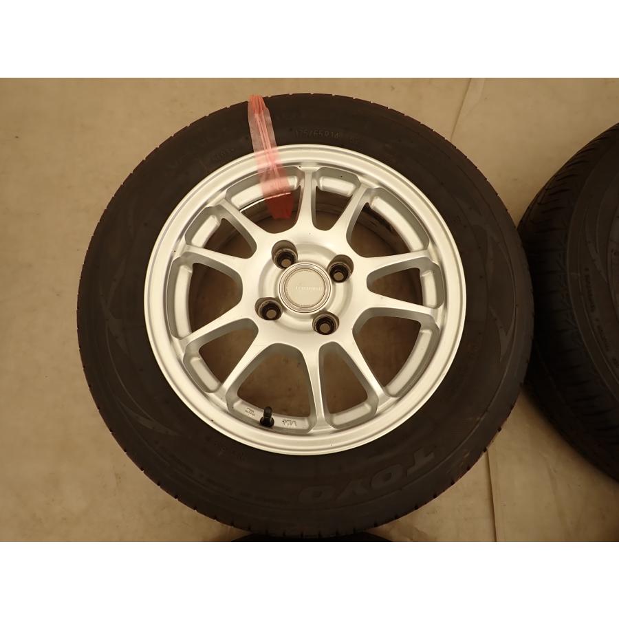 夏4本SET 会社宛 送料無料 175/65R14×5.5J 82S トーヨー ナノエナジー 3+ 2021年製 アルミ ヴィッツ フィット キューブ デミオ NO,I1949の画像