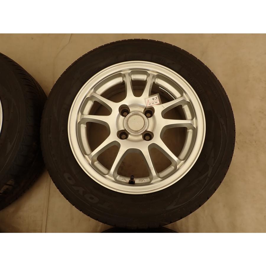 夏4本SET 会社宛 送料無料 175/65R14×5.5J 82S トーヨー ナノエナジー 3+ 2021年製 アルミ ヴィッツ フィット キューブ デミオ NO,I1949の画像