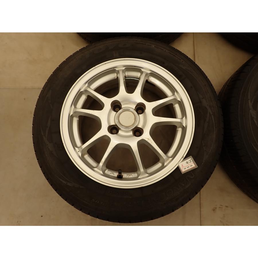 夏4本SET 会社宛 送料無料 175/65R14×5.5J 82S トーヨー ナノエナジー 3+ 2021年製 アルミ ヴィッツ フィット キューブ デミオ NO,I1949の画像