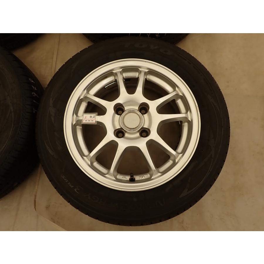 夏4本SET 会社宛 送料無料 175/65R14×5.5J 82S トーヨー ナノエナジー 3+ 2021年製 アルミ ヴィッツ フィット キューブ デミオ NO,I1949の画像