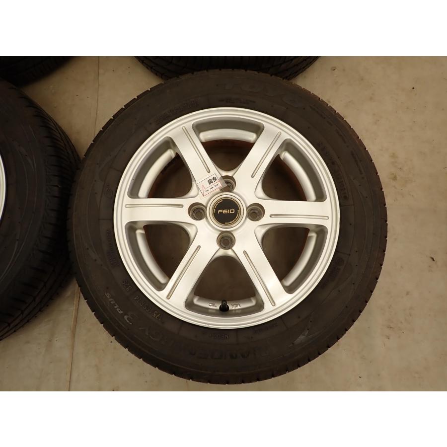 夏4本SET 会社宛 送料無料 175/65R14×5.5J 82S トーヨー ナノエナジー 3+ 2021年製 アルミ ヴィッツ フィット キューブ デミオ NO,I1950の画像