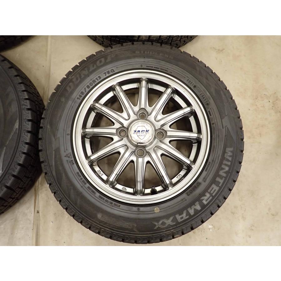 冬4本SET 会社宛 送料無料 145/80R13×4J 75Q ダンロップ WINTER MAXX 