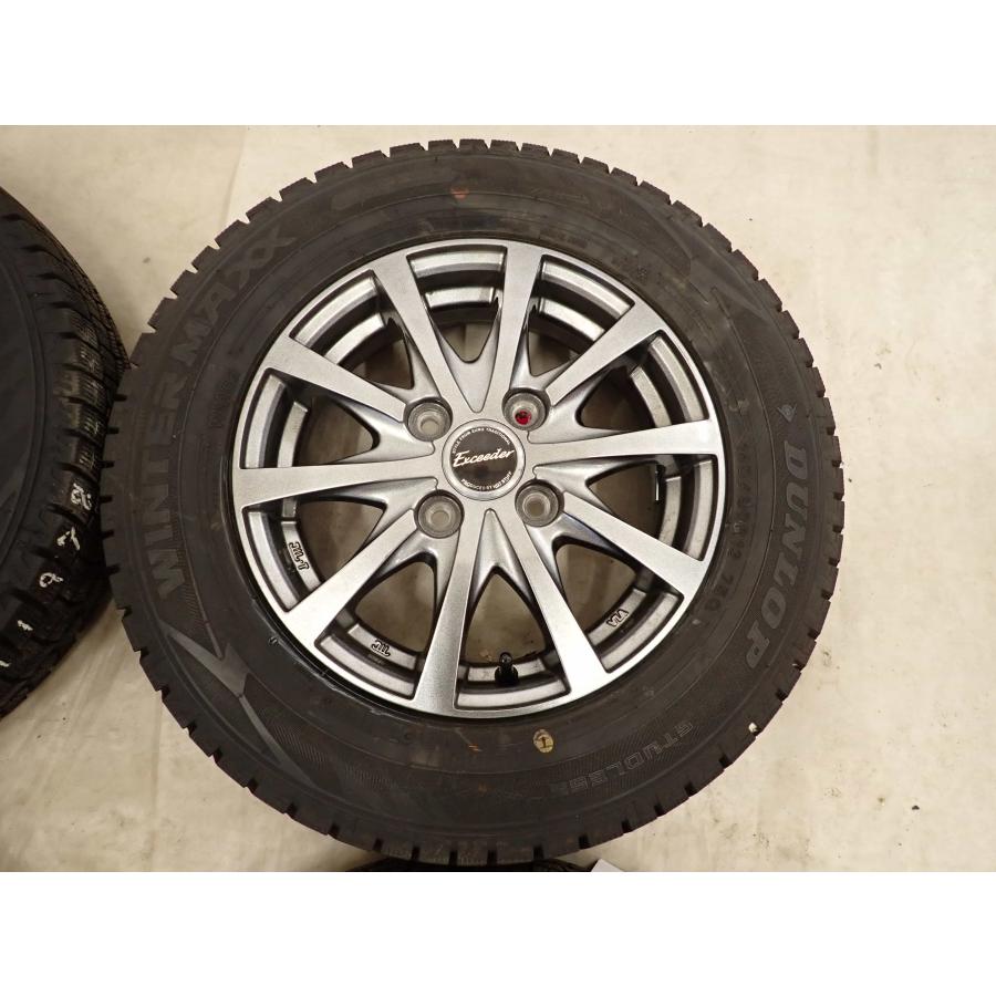 冬4本SET 会社宛 送料無料 145/80R13×4J 75Q ダンロップ WINTER MAXX WM02 2022年製 アルミ デイズ ワゴンR ウェイク N-BOX 特価 NO,I1978の画像